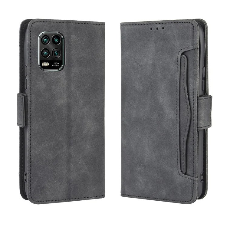 Protection de Cartes à Cartes Protection de Coque en Cuir PU Magnétique Pour Xiaomi Mi 10 Lite 5G / 10 Youth 5G - le Noir