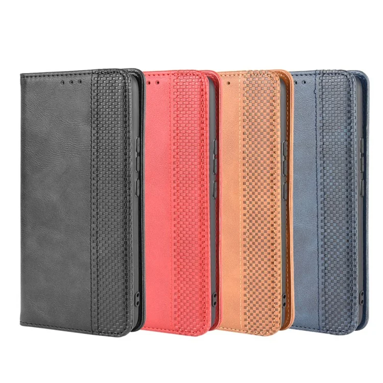 Auto-absorbed Retro Leather Shell Stand Wallet Case for Xiaomi Mi 10 Lite 5G/10 Youth 5G - Black