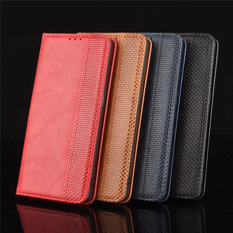 Auto-absorbed Retro Leather Shell Stand Wallet Case for Xiaomi Mi 10 Lite 5G/10 Youth 5G - Black