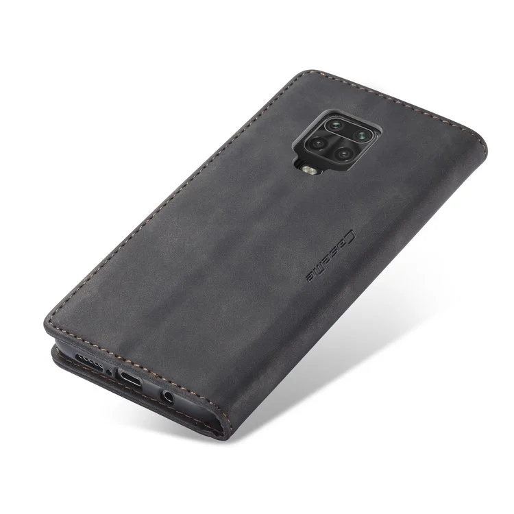 Serie Caseme 013 Series Auto-absorzed Leather Whatet Case Per Xiaomi Redmi Note 9 Pro/nota 9 Pro Max/nota 9S - Nero