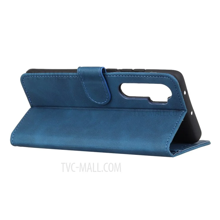 Khazneh Wallet Stand Retro le Cuir Portable Case de Téléphone Pour Xiaomi Mi Note 10 Lite - Bleu