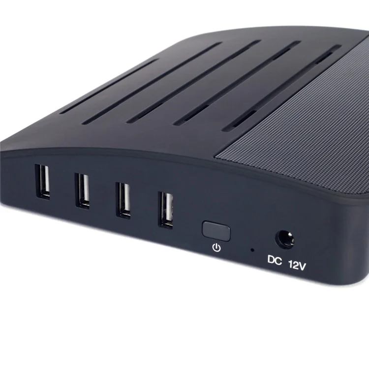 Four USB Surge Protection Charging Dock Built-in Bluetooth Speaker with AUX-in - Black / Japan Plug
