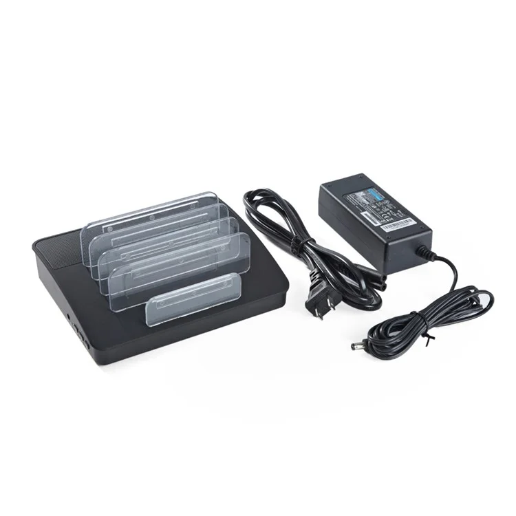 Four USB Surge Protection Charging Dock Built-in Bluetooth Speaker with AUX-in - Black / Japan Plug