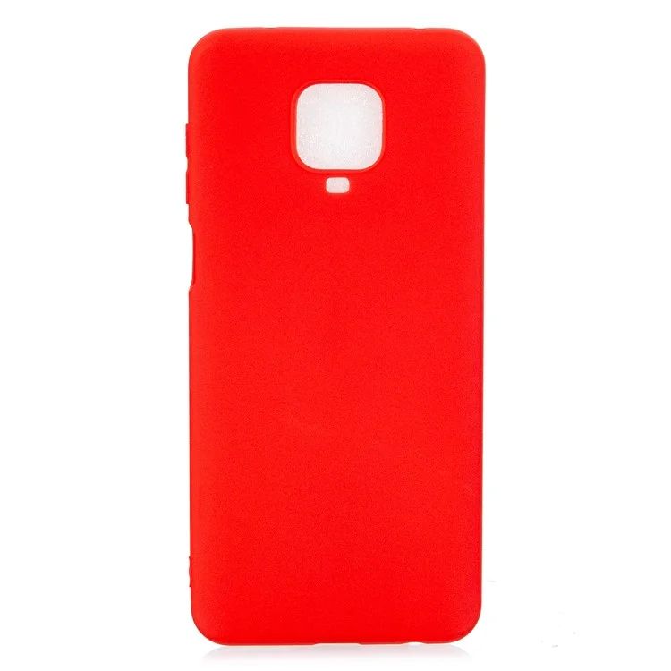 Candy Color Soft TPU Phone Case for Xiaomi Redmi Note 9S/9 Pro/9 Pro Max - Red