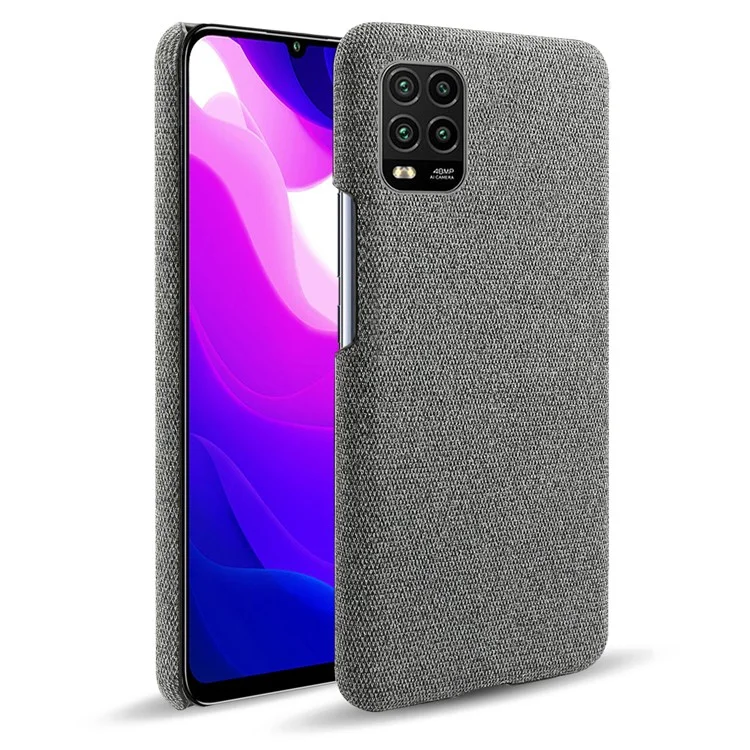 KSQ Cloth Skin PC Protective Shell for Xiaomi Mi 10 Lite 5G - Dark Grey