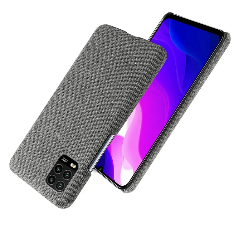 KSQ Cloth Skin PC Protective Shell for Xiaomi Mi 10 Lite 5G - Dark Grey