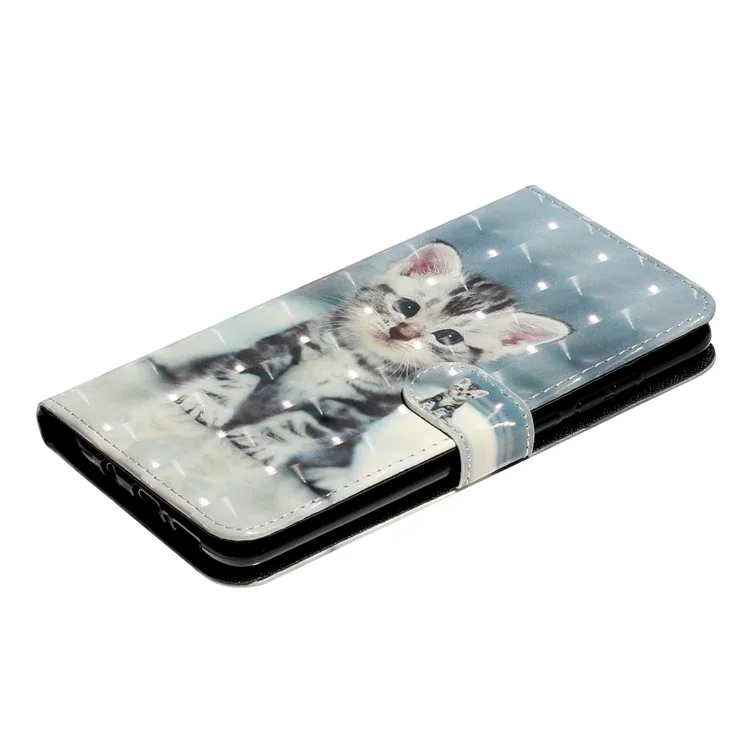 Motif de Décoration de Spot Léger Princement de Couverture en Cuir du Portefeuille Pour Xiaomi Redmi Note 8 Pro - Chat