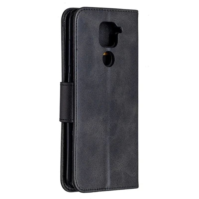 Wallet Stand PU Leather Phone Case for Xiaomi Redmi Note 9/Redmi 10X 4G - Black