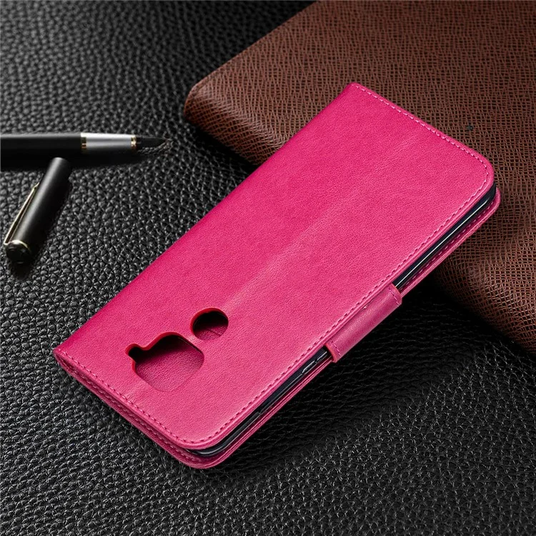 Capa de Telefone de Couro Flip com Borboletas Impressas para Xiaomi Redmi 10X 4G/Redmi Note 9 - Rosa