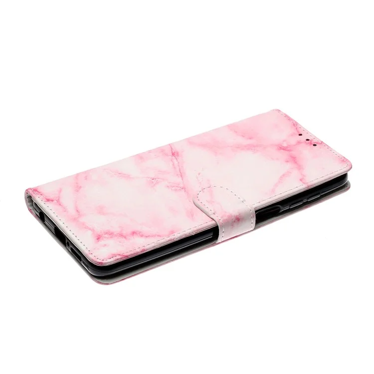 Case de Impresión de Patrones Cubierta de Teléfono Celular de la Billetera de Cuero Para Xiaomi Redmi Note 9S/9 Pro/9 Pro Max - Rosado