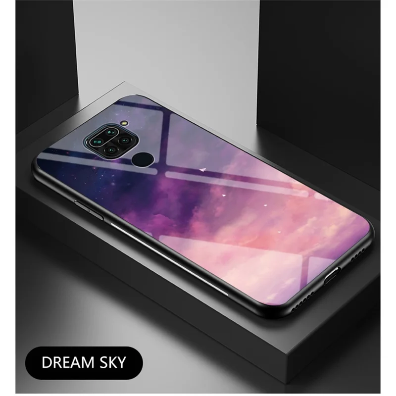 Starry Sky Hybrid Tempered Glass + PC + TPU Protection Case for Xiaomi Redmi Note 9/10X 4G - Fantasy Sky