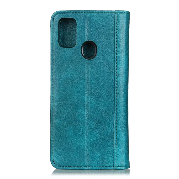 Étui de protection en cuir de surface auto-absorbant pour Xiaomi Redmi 9C/9C NFC - Vert