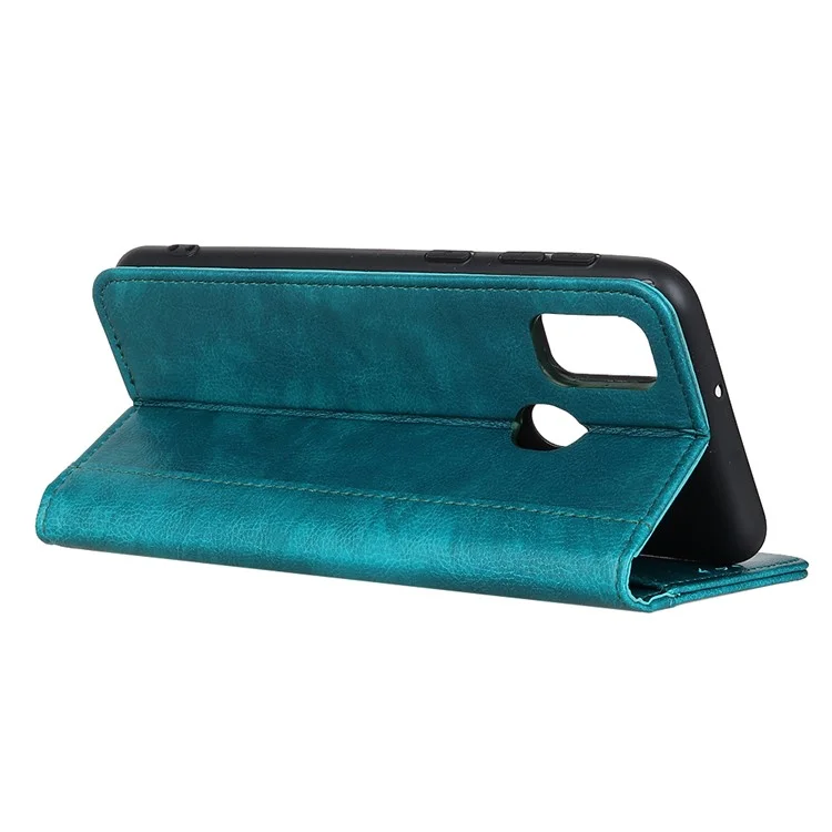 Étui de protection en cuir de surface auto-absorbant pour Xiaomi Redmi 9C/9C NFC - Vert
