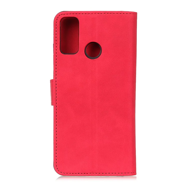 KHAZNEH Étui en cuir pour porte-monnaie debout Retro pour Xiaomi Redmi 9C / 9C NFC - Rouge