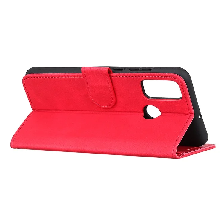 KHAZNEH Étui en cuir pour porte-monnaie debout Retro pour Xiaomi Redmi 9C / 9C NFC - Rouge