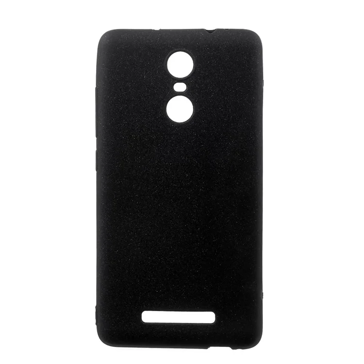 Solid Color Ultra Thin Matte TPU Soft Case for Xiaomi Redmi Note 3 / Note 3 Pro - Black
