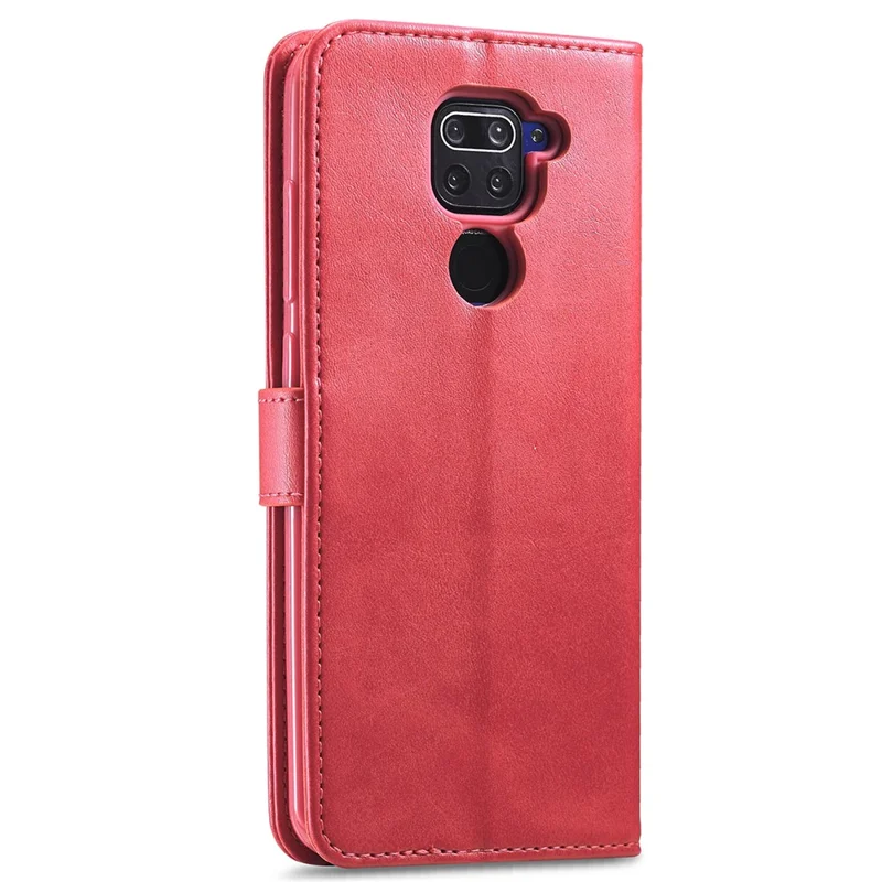 LC.IMEEKE Leather Wallet Case for Xiaomi Redmi Note 9 Mobile Phone Case Stand Design Magnetic Clasp - Rose