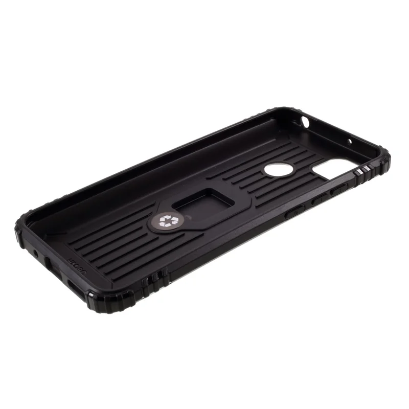 Finger Ring Kickstand Shell Unique TPU Cover for Xiaomi Redmi 9C/9C NFC - Black