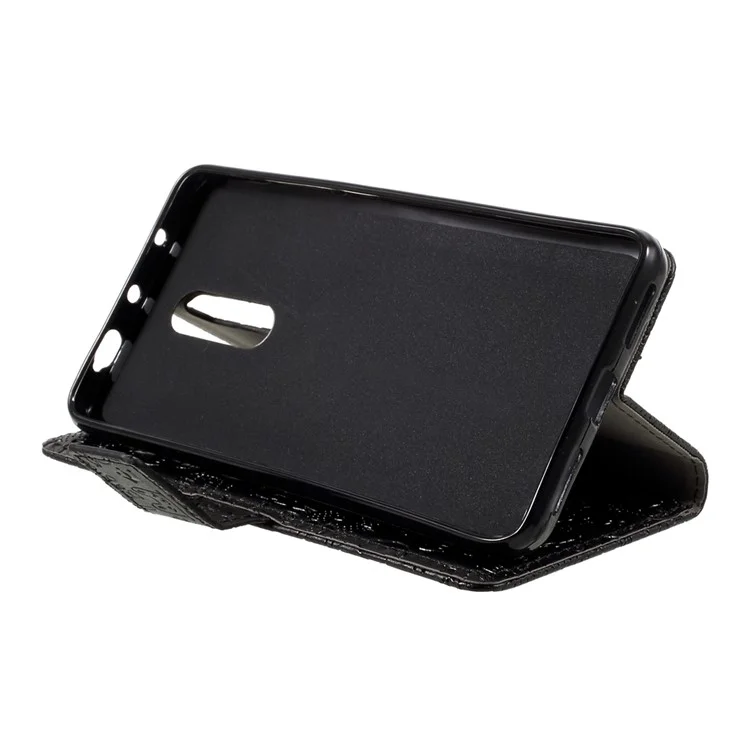 For Xiaomi Redmi Note 4 Cartoon Graffiti Wallet Leather Case Phone Accessory - Black