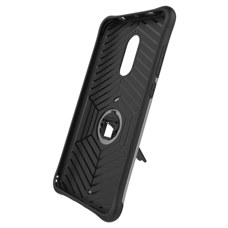 360-Degree Rotating Kickstand PC + TPU Case for Xiaomi Redmi Note 4 / Note 4X - Silver