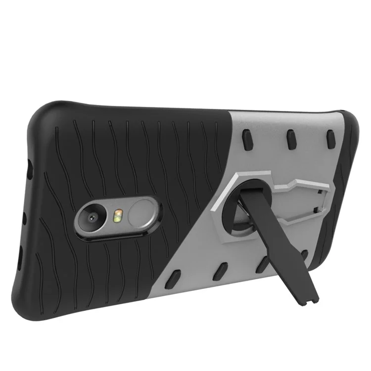 360-Degree Rotating Kickstand PC + TPU Case for Xiaomi Redmi Note 4 / Note 4X - Silver
