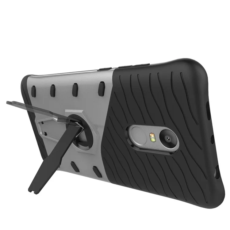 360-Degree Rotating Kickstand PC + TPU Case for Xiaomi Redmi Note 4 / Note 4X - Silver