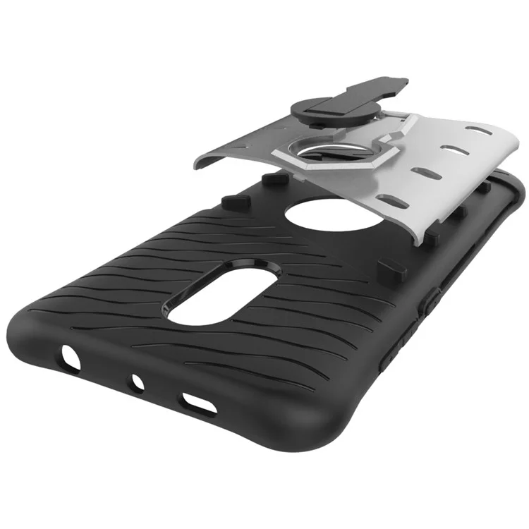 360-Degree Rotating Kickstand PC + TPU Case for Xiaomi Redmi Note 4 / Note 4X - Silver