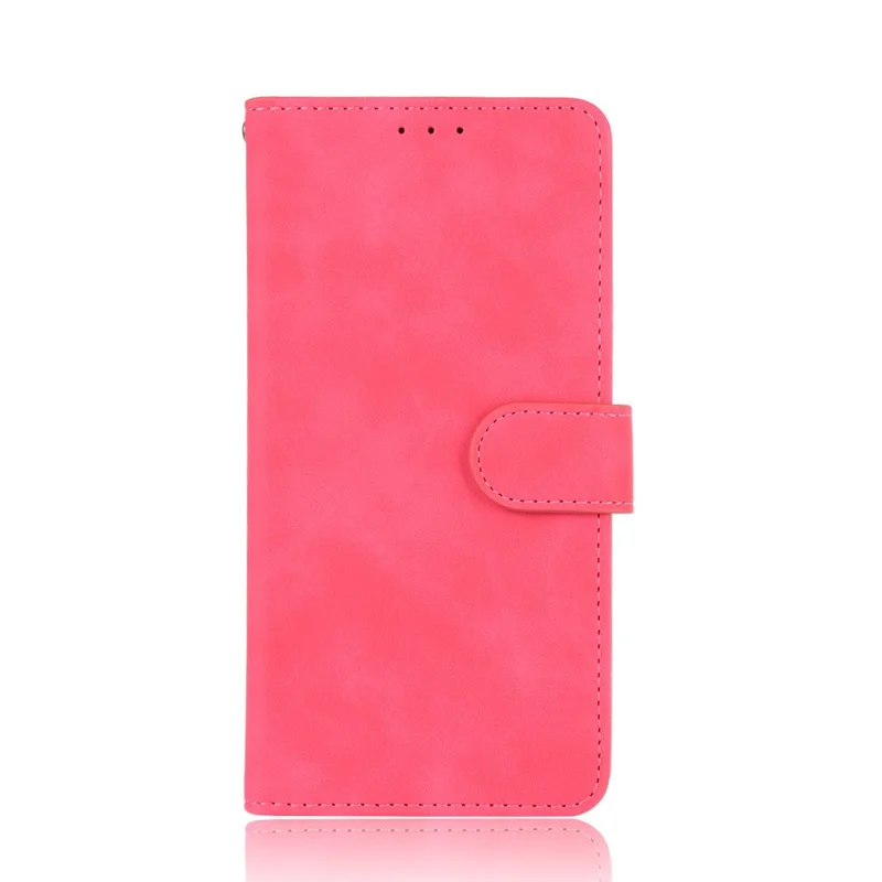 Skin-touch Wallet Stand Leather Flip Shell for Xiaomi Redmi Note 9S/Note 9 Pro/9 Pro Max - Red