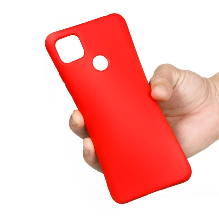 Étui de protection en silicone liquide pour Xiaomi Redmi 9C/9C NFC - Rouge