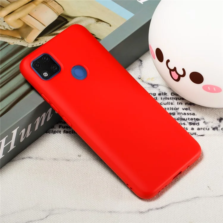 Étui de protection en silicone liquide pour Xiaomi Redmi 9C/9C NFC - Rouge