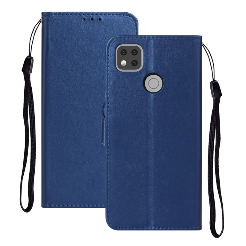 Wallet Leather Stand Mobile Phone Cover for Xiaomi Redmi 9C/9C NFC - Blue