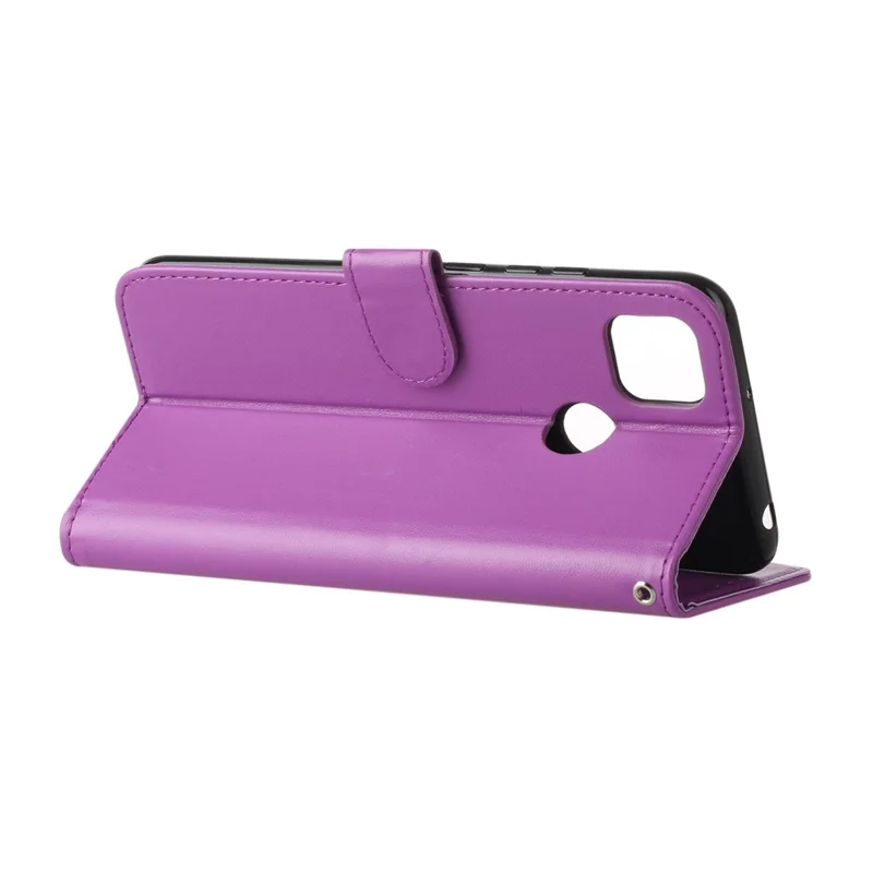 Wallet Leather Stand Mobile Phone Cover for Xiaomi Redmi 9C/9C NFC - Purple