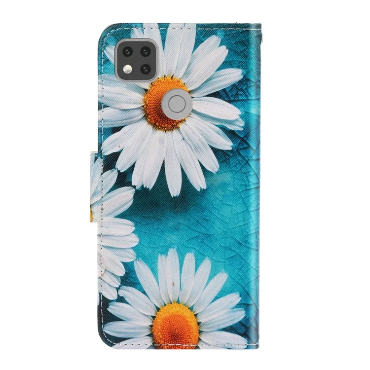 Modèle D'impression de Portefeuille Case de Support en Cuir Pour Xiaomi Redmi 9c / 9c NFC - Une Marguerite