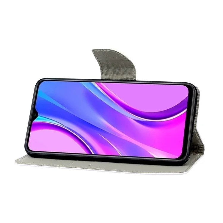 Modèle D'impression de Portefeuille Case de Support en Cuir Pour Xiaomi Redmi 9c / 9c NFC - Une Marguerite