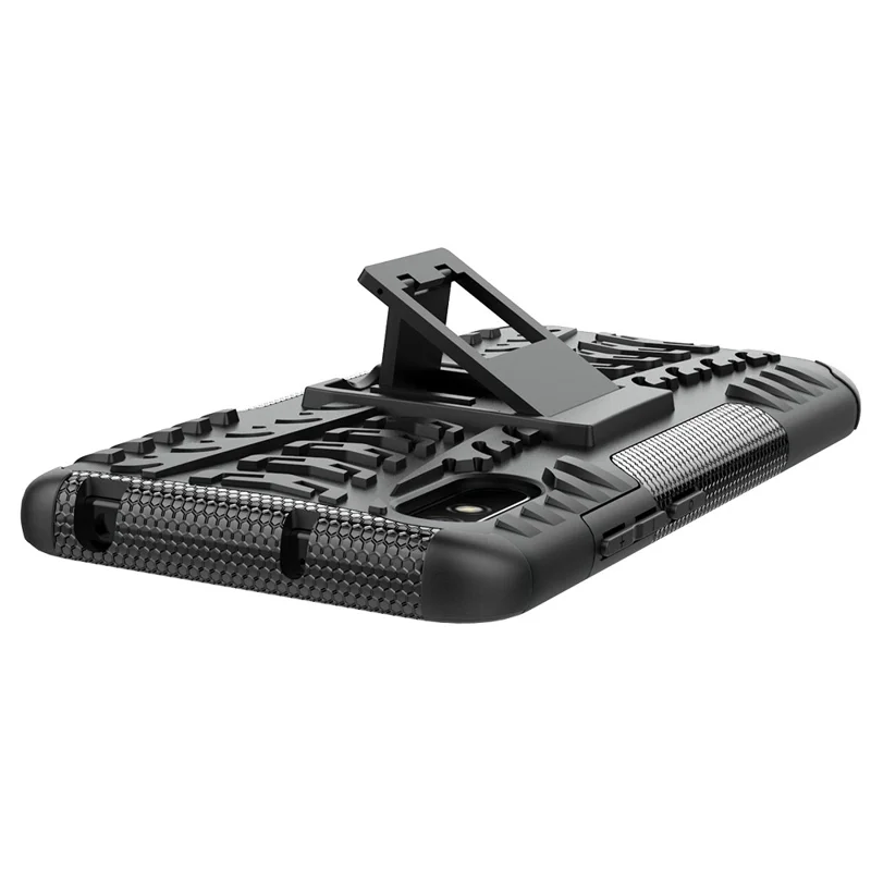 Cool Tyre PC + TPU Combo Shell with Kickstand Cover for Xiaomi Redmi 9A - Black