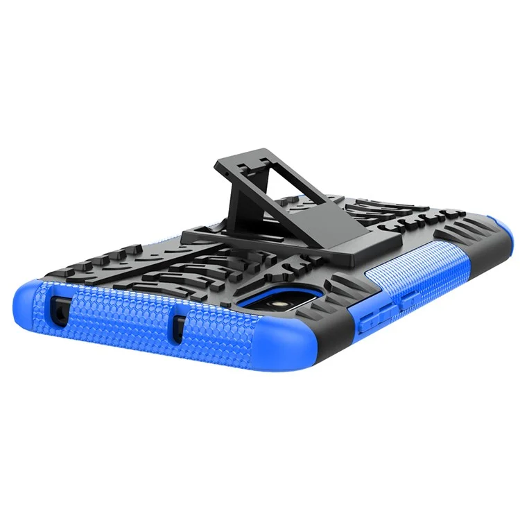 Coole Reifen-PC + TPU Combo-Schale mit Ständer-Cover für Xiaomi Redmi 9A - Blau