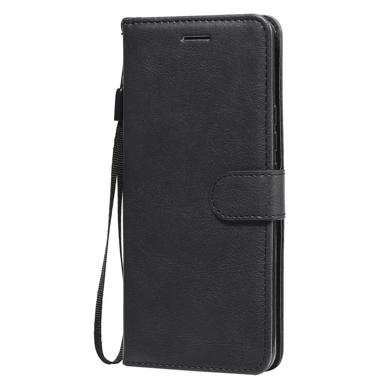 KT Leather Series-2 Carteira Caso de Couro Para Xiaomi Mi 10 Lite 5G - Preto