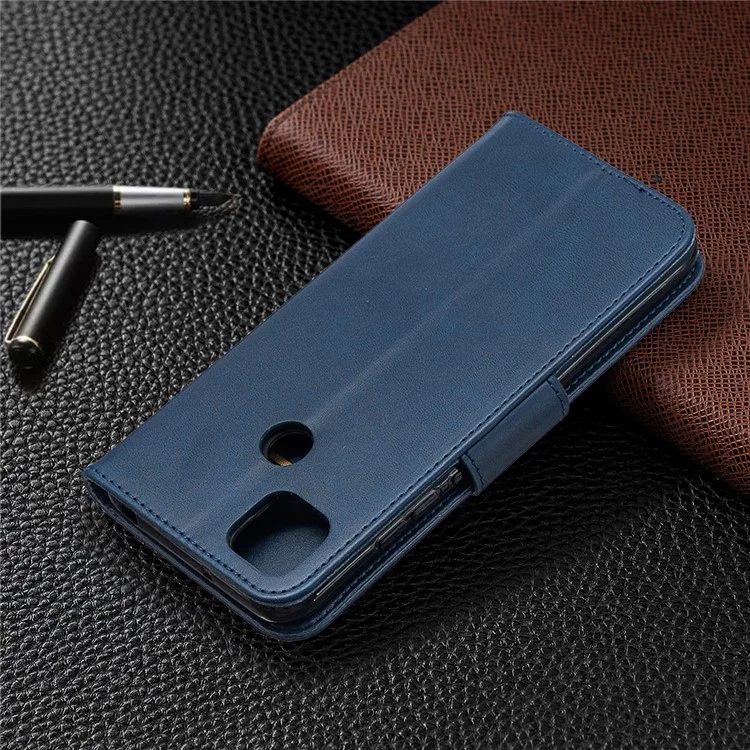 With Wallet Leather with Stand Stylish Case for Xiaomi Redmi 9C/Redmi 9C NFC - Blue