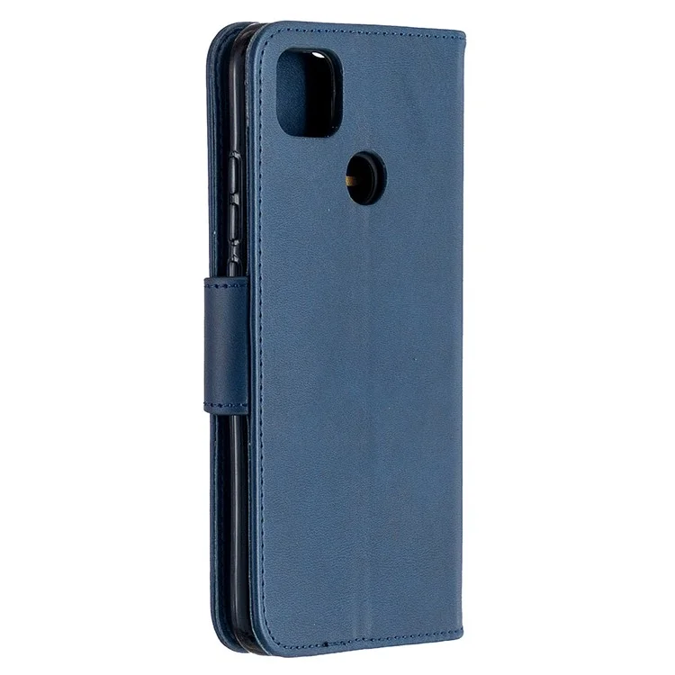 With Wallet Leather with Stand Stylish Case for Xiaomi Redmi 9C/Redmi 9C NFC - Blue