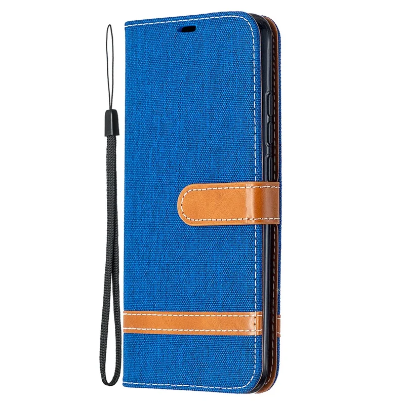 Assorted Color Jeans Cloth Skin Leather Cell Phone Cover for Xiaomi Redmi 9C/Redmi 9C NFC - Baby Blue