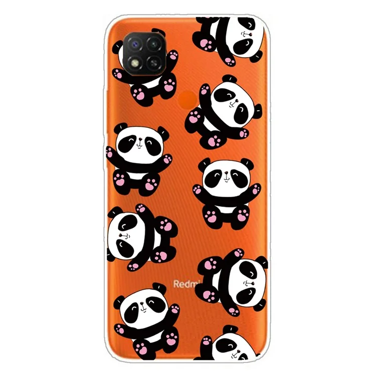 Printing Skin TPU Protective Cover for Xiaomi Redmi 9C/Redmi 9C NFC - Pandas