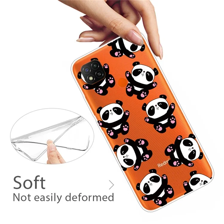 Printing Skin TPU Protective Cover for Xiaomi Redmi 9C/Redmi 9C NFC - Pandas