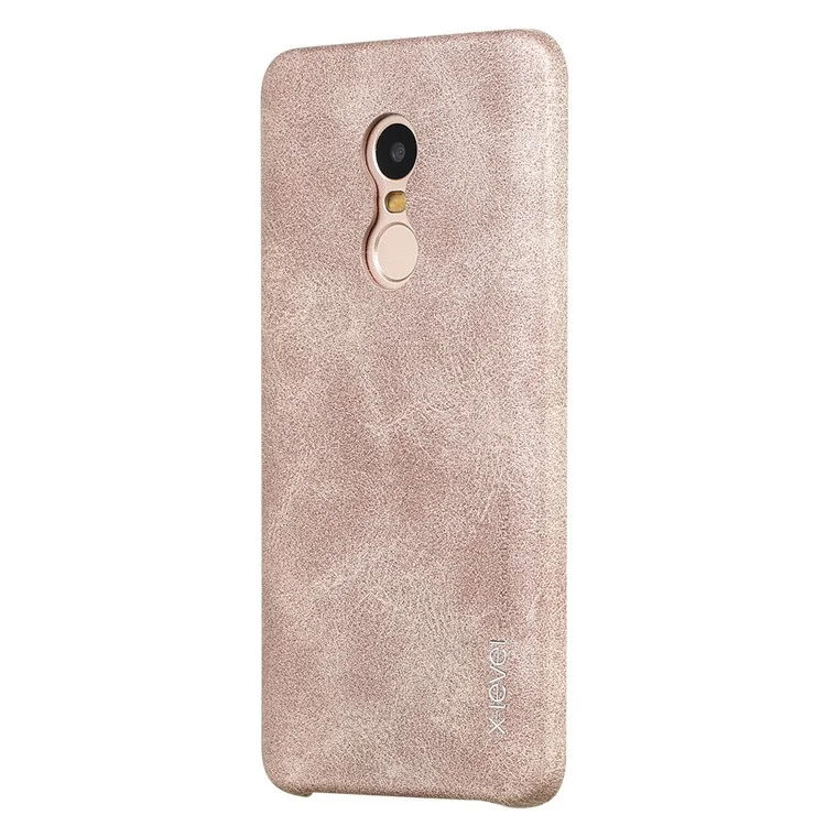 X-LEVEL Vintage Series Leather Skin Hard Back Case for Xiaomi Redmi Note 4 - Gold