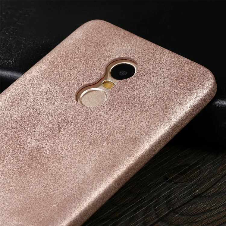 X-LEVEL Vintage Series Leather Skin Hard Back Case for Xiaomi Redmi Note 4 - Gold