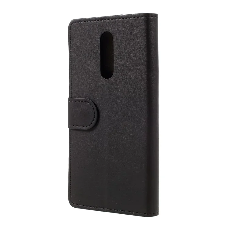 Faux Leather Wallet Cell Phone Case for Xiaomi Redmi Note 4X - Black