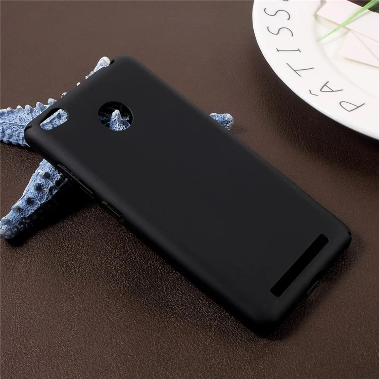 Matte Anti-fingerprint Hard Plastic Case for Xiaomi Redmi 3s - Black