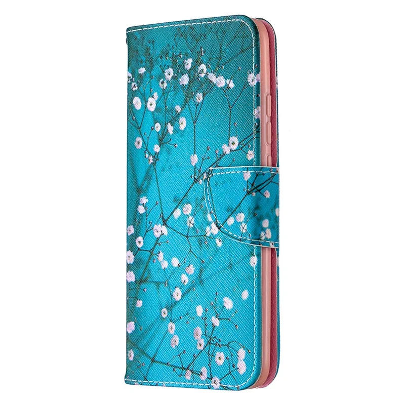 Pattern Printing Leather Wallet Protective Shell for Xiaomi Redmi 9C/Redmi 9C NFC - Vivid Flower