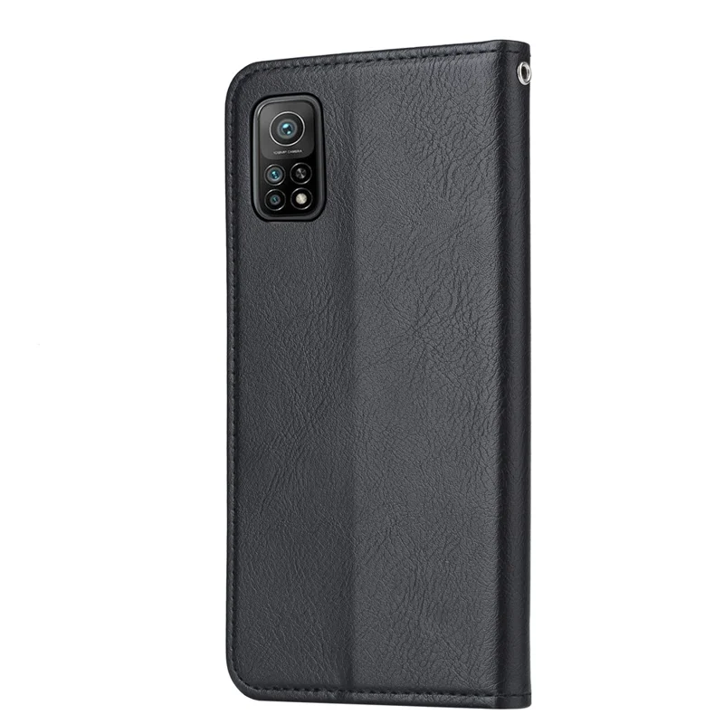Auto-absorbed PU Leather Stand Wallet Phone Case for Xiaomi Mi 10T/10T Pro 5G/Redmi K30S - Black