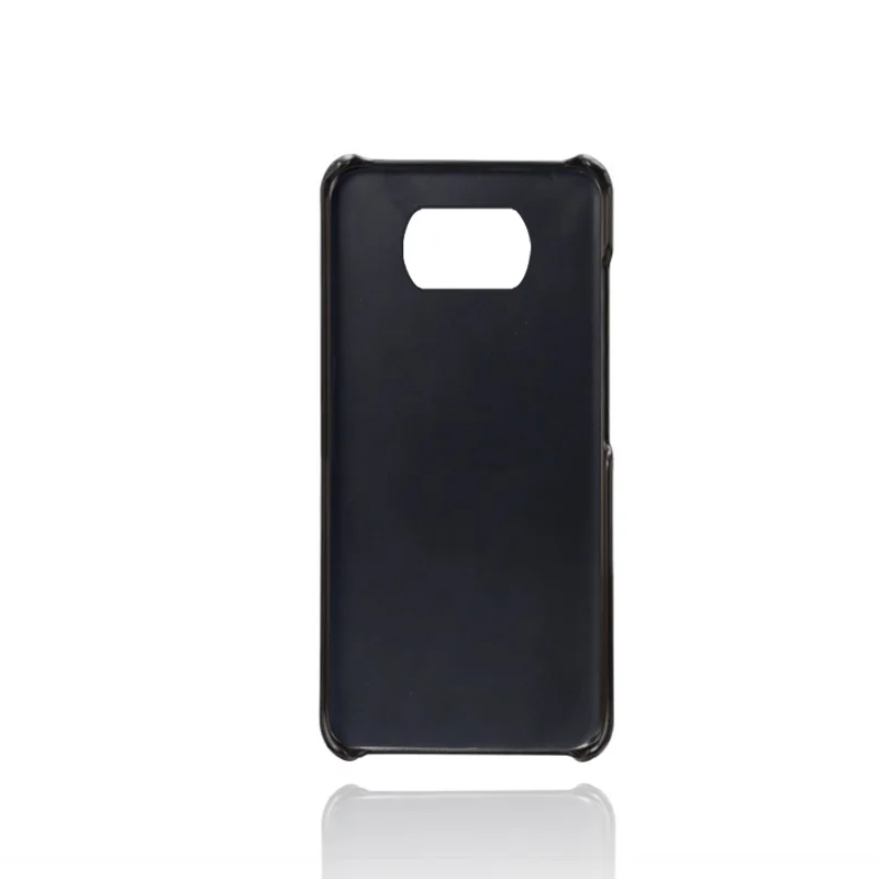 KSQ Hard Cover Double Card Slots PU Leather + Plastic Shell для Xiaomi Poco X3 NFC / Poco X3 - черный