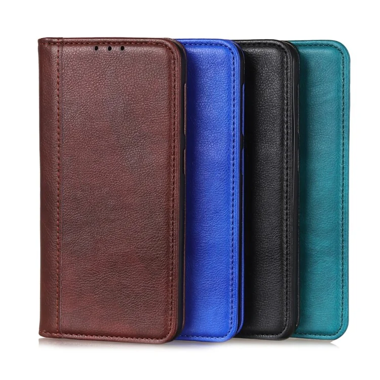 For Xiaomi Poco X3 NFC/Poco X3 Phone Case PU Leather Phone Cover Drop-proof Litchi Texture Protector with Stand Wallet - Black